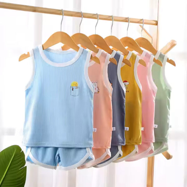 Summer Baby Outfit Sleeveless Vest & Shorts Set