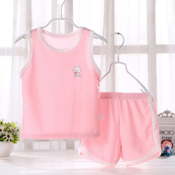 Summer Baby Outfit Sleeveless Vest & Shorts Set - Image 5