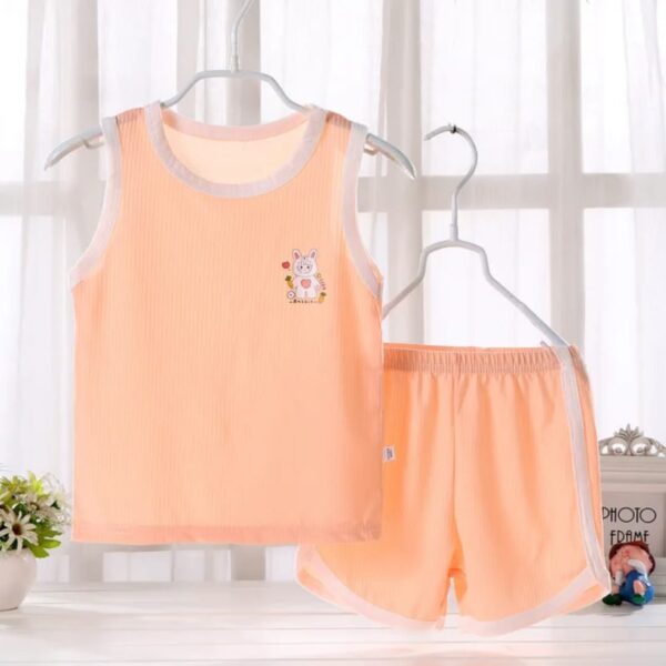 Summer Baby Outfit Sleeveless Vest & Shorts Set - Image 6